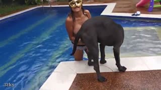 Beauty Fucks with a dog. Quality zoo sex